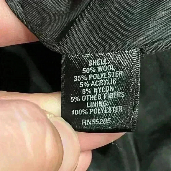 Express Women's Double Breasted Ruffle Peacoat Jacket Gray Size M - Picture 6 of 9